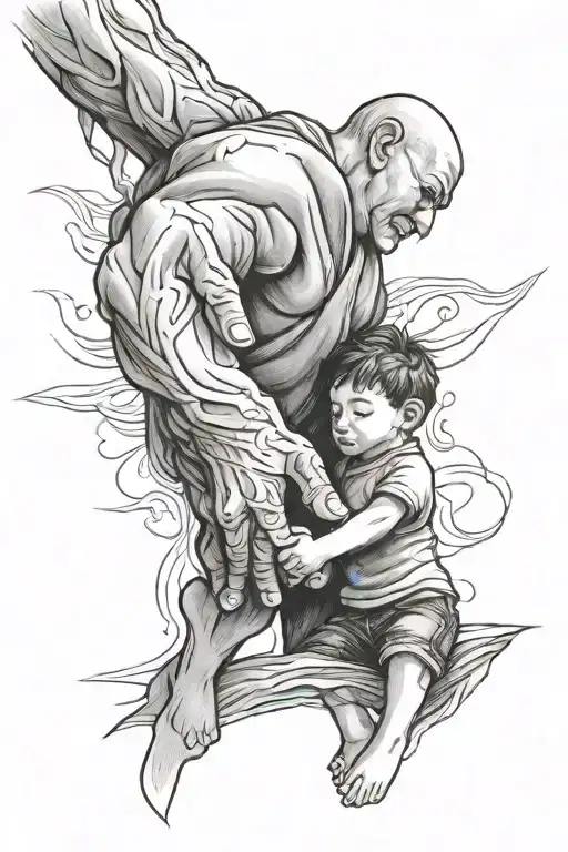 Father And Son Holding Hands