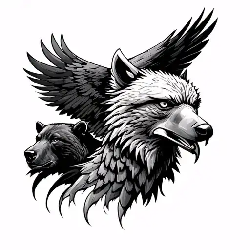 Eagles And Wolf And Bears