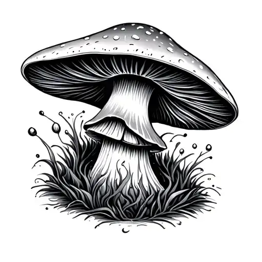 Simple Psychedelic Mushroom With Eye Inside