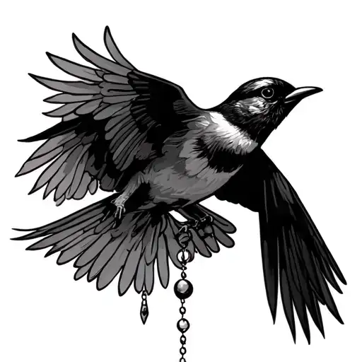 Rosary Bird Flying Rip Mom