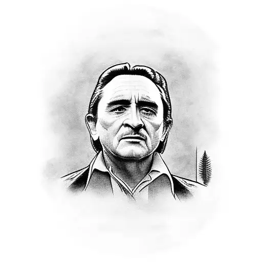 A Portrait Of Johnny Cash And Vicente Fernandez Together