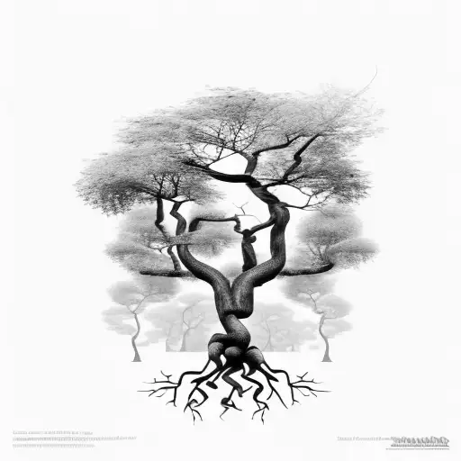 Brazilian Tree With Roots Above Ground