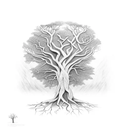 Brazilian Tree With Roots Above Ground