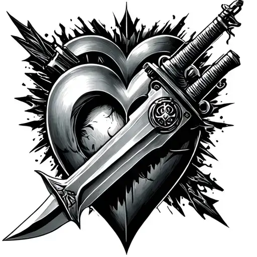 Dagger Through Heart Metal Gear Solid Themed