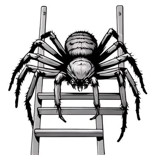 Spider On A Ladder Going