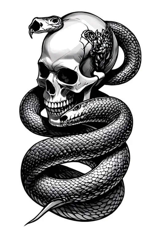 Hekate Skull Snake Wrapped