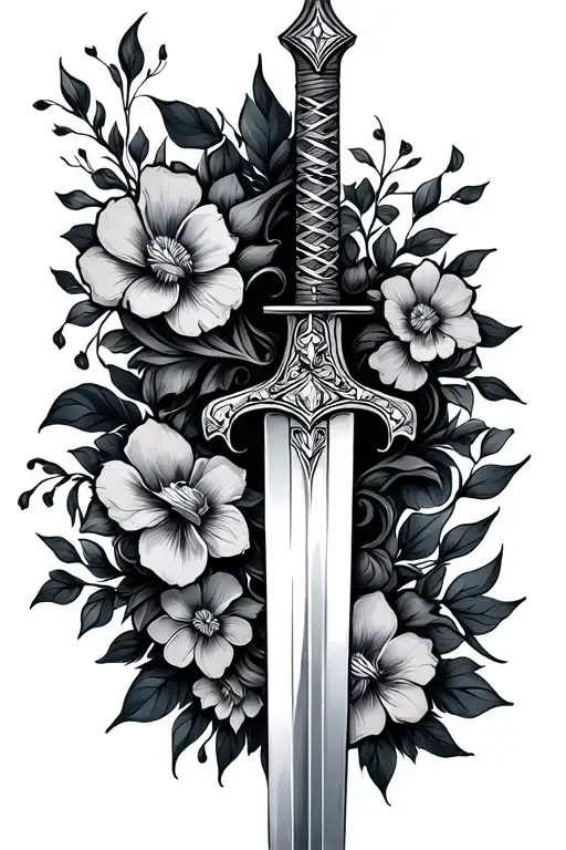 Sword And Floral