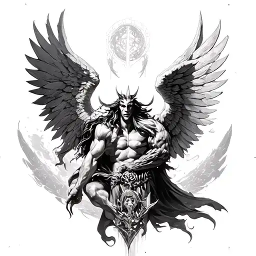 Archangel Michail And Demon
