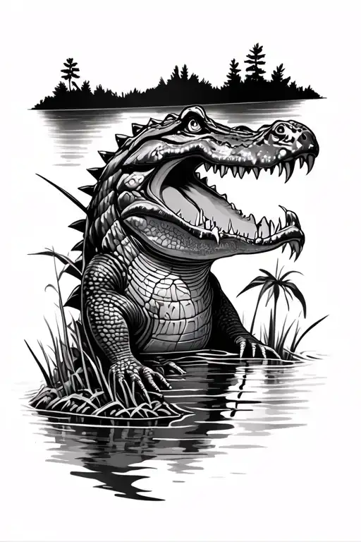 Florida Swamp With Gator Sleeve