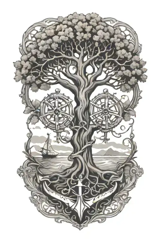 Tree Of Life With Anchor Connected