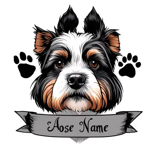 Dog Prints With Name Underneath