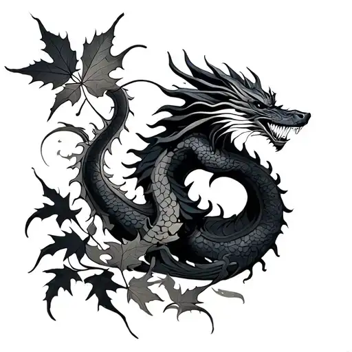 Fall Leaves Dragon