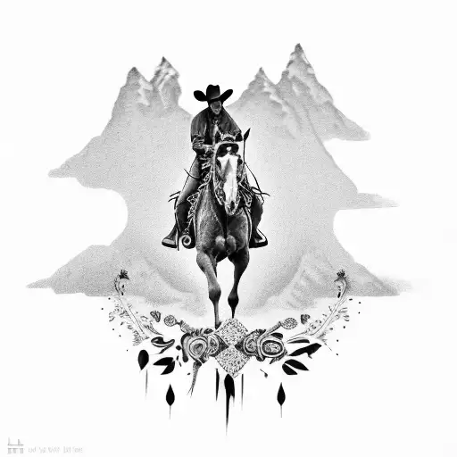 Cowboy Bucked Off Horse