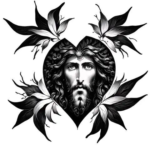 Create A Tattoo For A Woman That Symbolizes Jesus Filling The Hole You Have In Your Heart