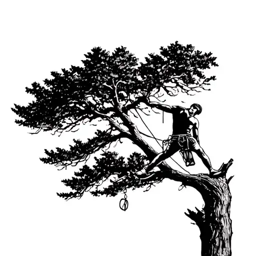 Tree Climber Topping A Tree