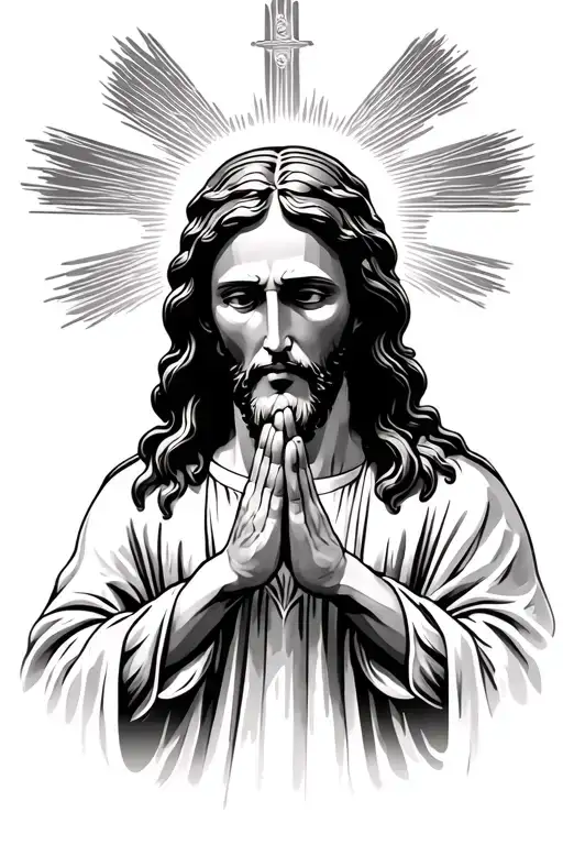 Jesus Christ With Praying Hands