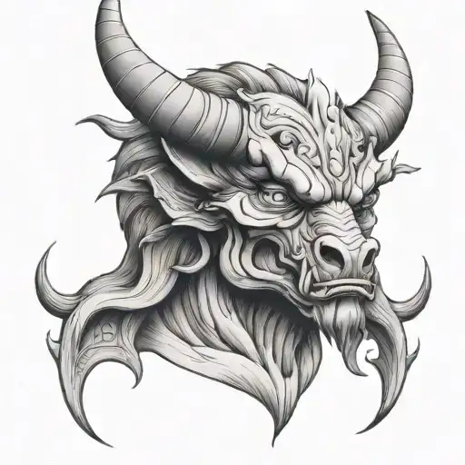 Demon With Bull Head
