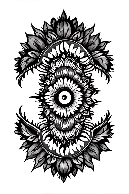 Half Mandala Design