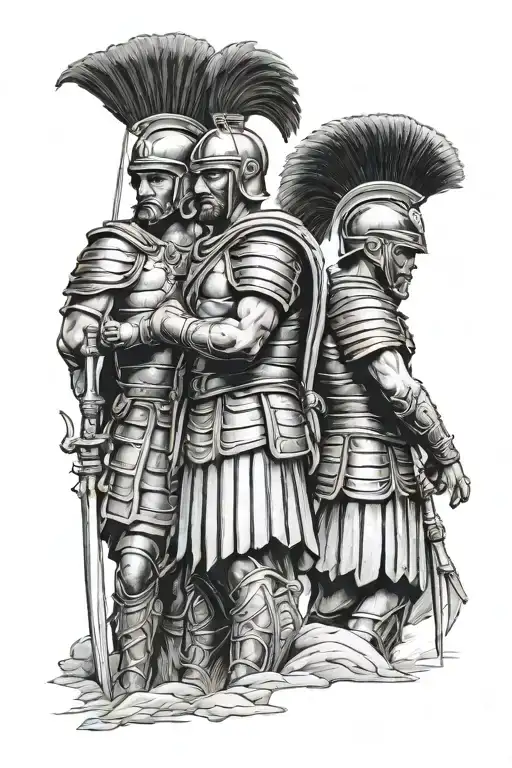 Roman Soldiers Standing
