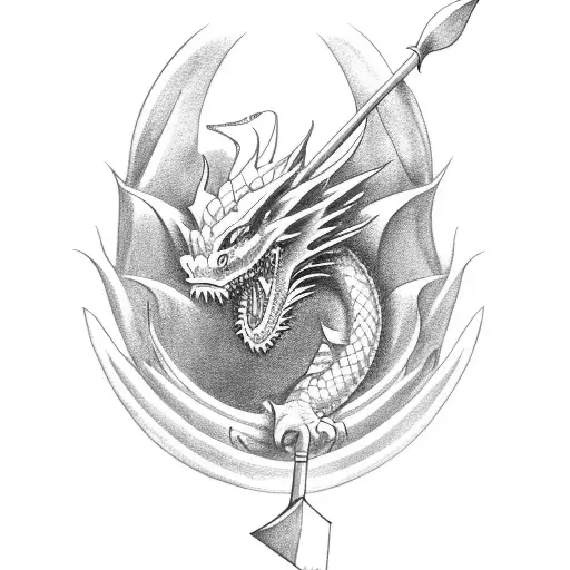 Dragon Eating A Spade