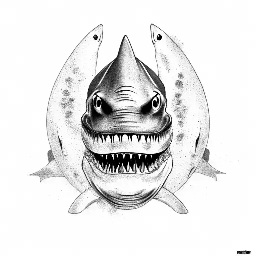 Shark Above Skull
