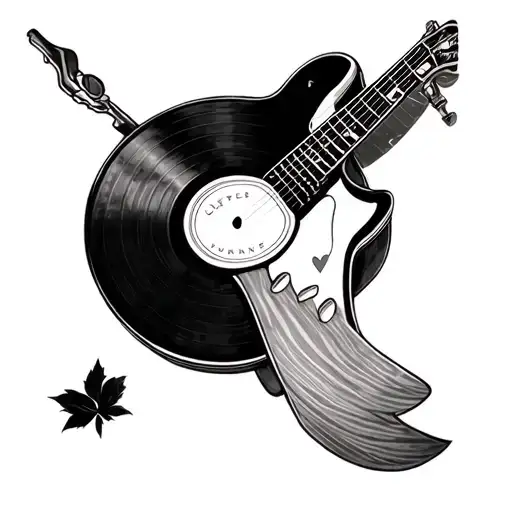 Memorial Tattoo For My Dad Who Loved Vinyl And The Beatles And Was Italian