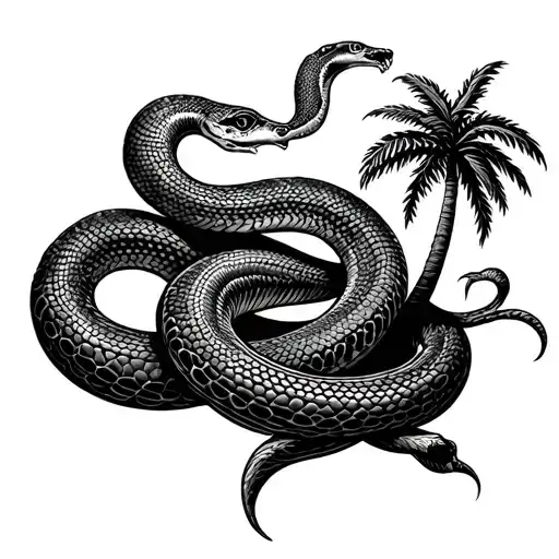 Palmtree And Snake Wrapping