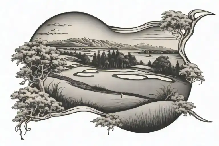 Golf Course Landscape Scene