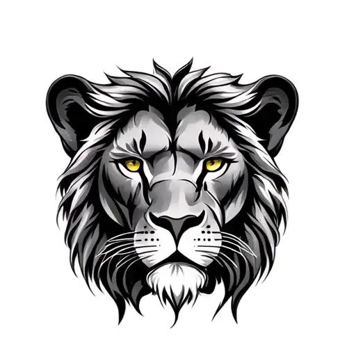 Phoniex And Lion Face One Eye