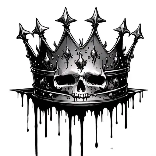 Beautiful Disaster Sketched Into A Gothic Crown Drip