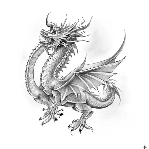 Feminine Dragon With Wings