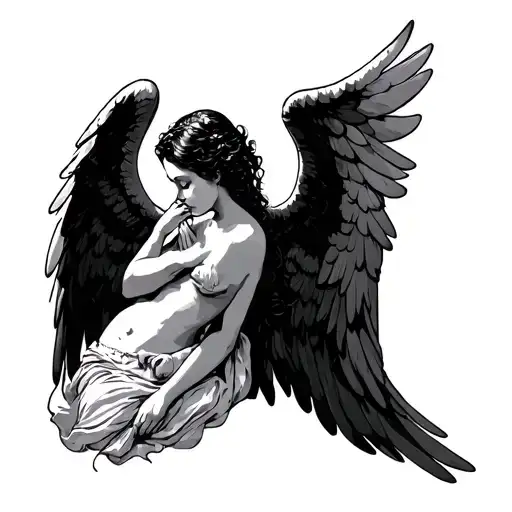 Masturbating Female Angel
