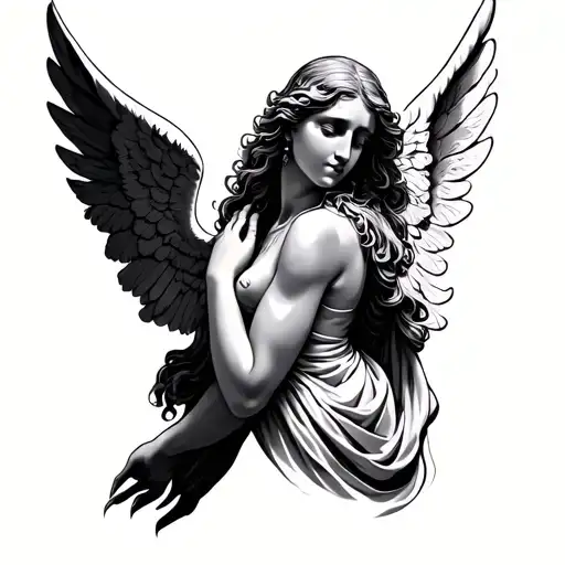 Tattoo Of An Angel On The Arm