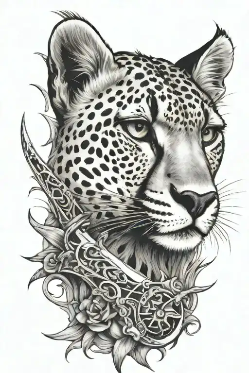 Cheetah Surrounding A Dagger Morphing