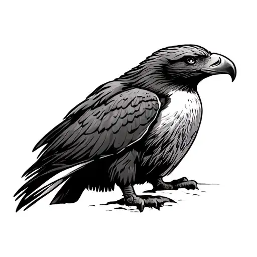 Eagle Protecting Penguin