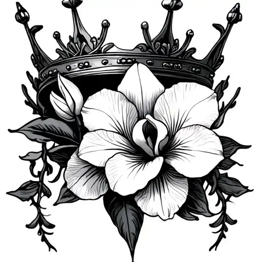 Cattleya The Ganster Princess Crown With Cattleya Flower With Vines