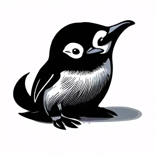 Penguin With An A Minimalist
