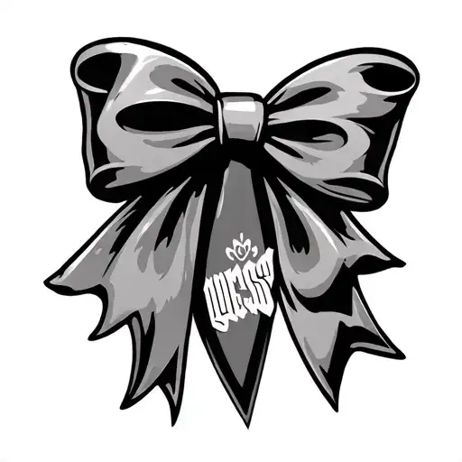 The Word 'Guess' With Two Bows Tie