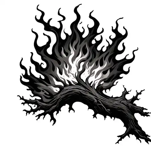 Dead Tree Made Of Fire