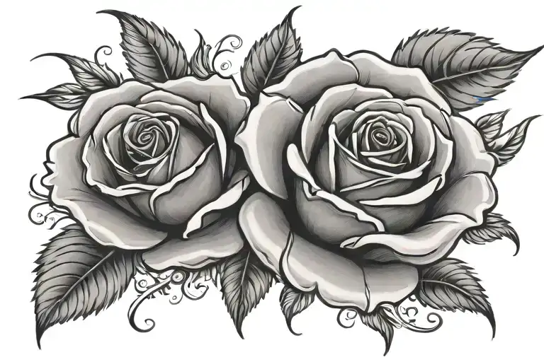 Rose Tattoo Name Written