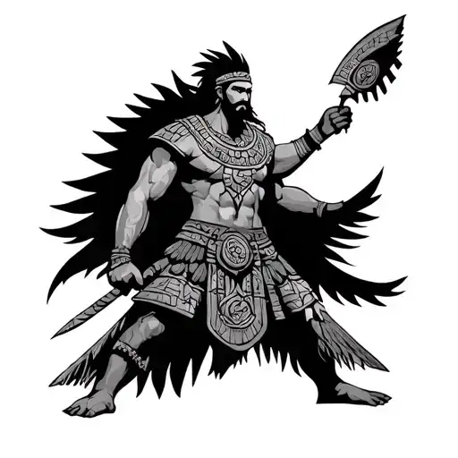 Aztec God Of War Standing