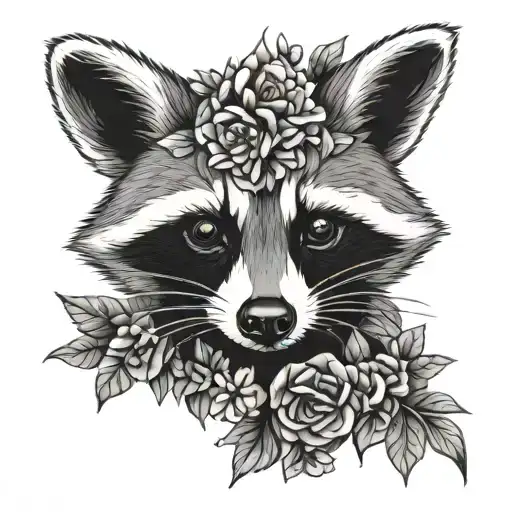 Floral Racoon