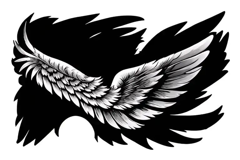 Feathers Wing Tattoo Barber Christian
