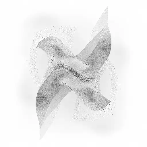 Abstract Waves Crashing Against A Minimalist Sunset In A Black-grey Style