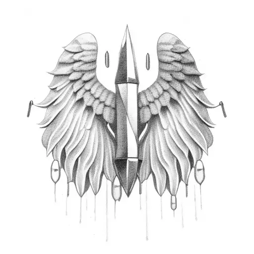 Angel Wings And Poppy Flowers