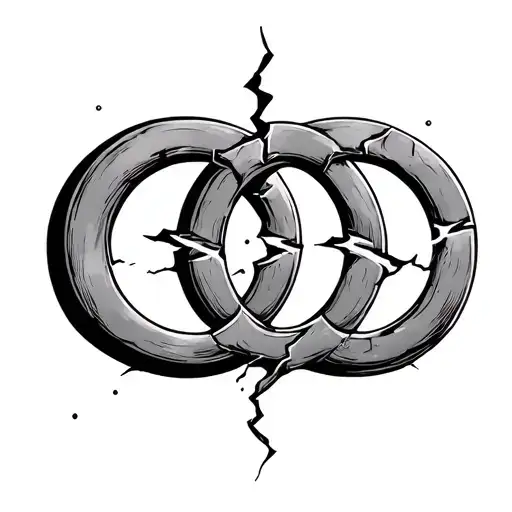 Broken Olympic Rings In Half