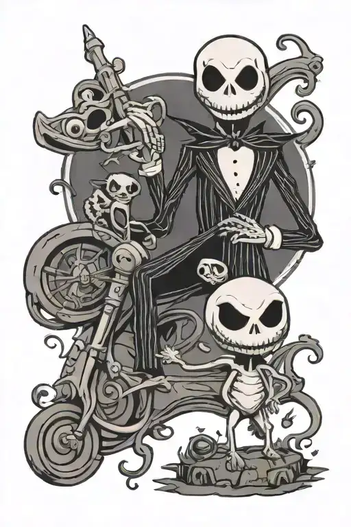 Jack Skellington With Zero Ghost Dog