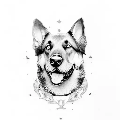 German Shephard And German Shorhaired Pointer