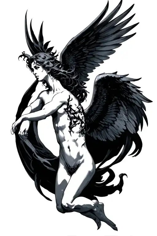 Samael Flying Nude Dark
