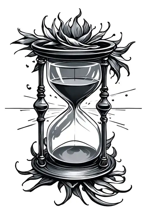 Vessel And A Hourglass